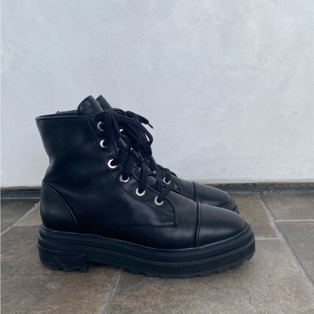 SCHUTZ BLACK LEATHER BOOTS - Picture 2 of 5
